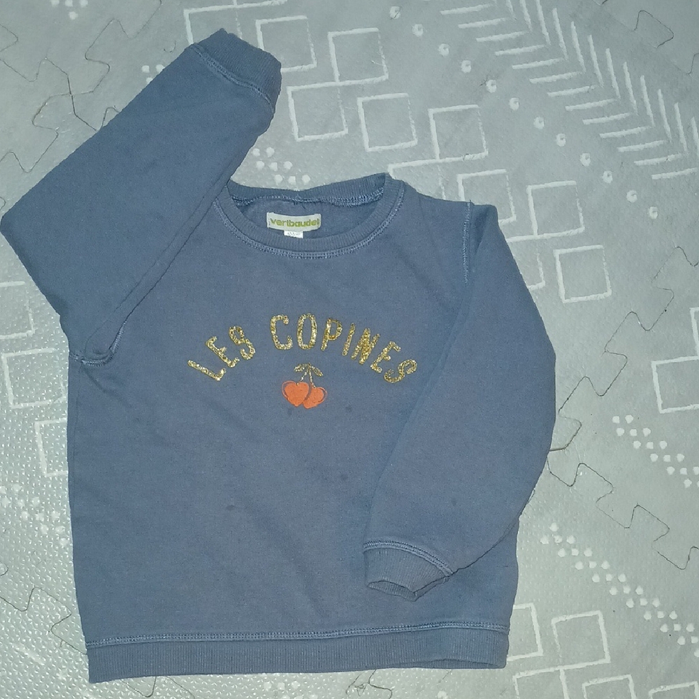 Vertbaudet 🇫🇷 Blue 'Les Copines' Sweatshirt